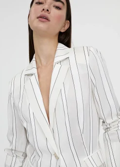 Americana blazer con rayas
