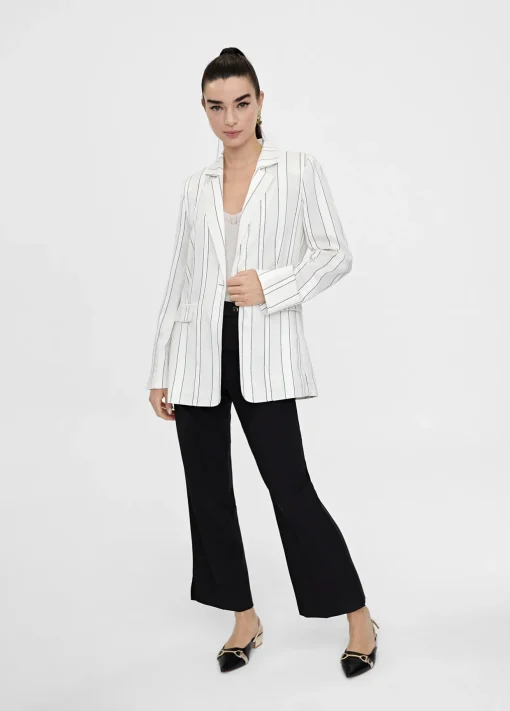 Americana blazer con rayas
