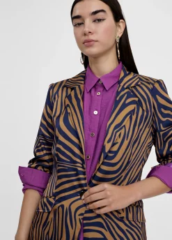 Americana estampado cebra