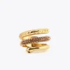 Anillo serpiente con cristales