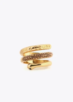 Anillo serpiente con cristales