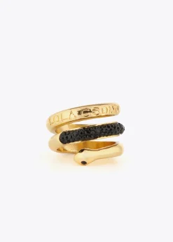 Anillo serpiente con cristales