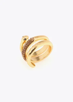 Anillo serpiente con cristales
