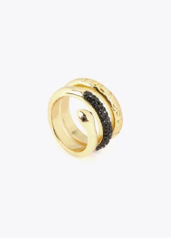 Anillo serpiente con cristales