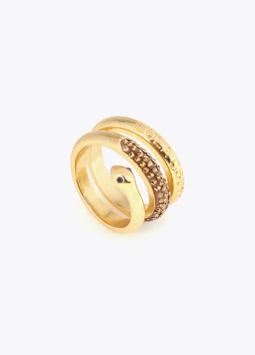 Anillo serpiente con cristales