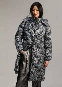 Anorak acolchado animal print