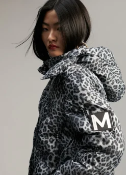 Anorak acolchado animal print