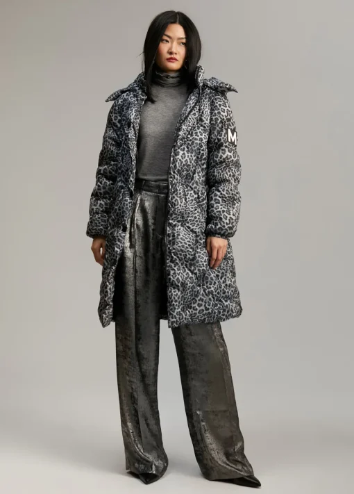 Anorak acolchado animal print