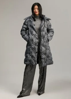 Anorak acolchado animal print