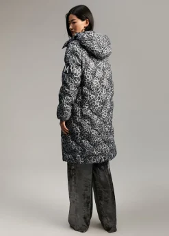 Anorak acolchado animal print