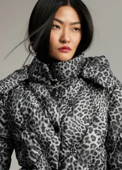 Anorak acolchado animal print