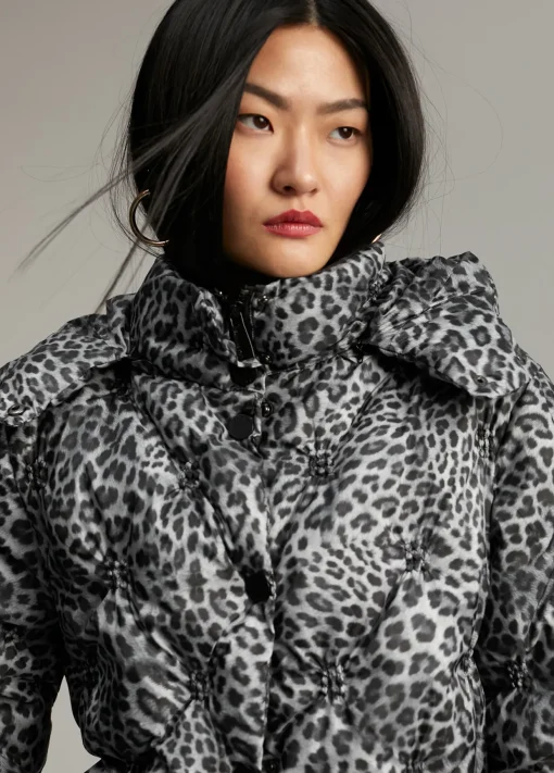 Anorak acolchado animal print