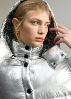 Anorak acolchado metalizado