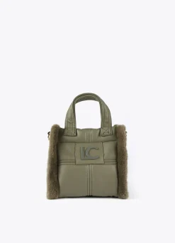 Bandolera efecto piel y pelo