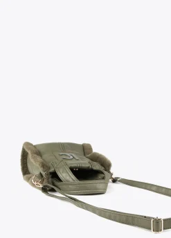 Bandolera efecto piel y pelo