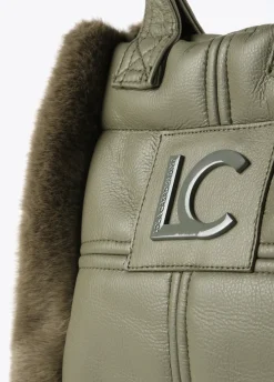 Bandolera efecto piel y pelo