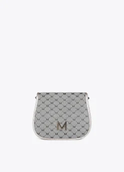Bandolera gris jacquard