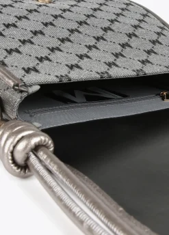 Bandolera gris jacquard