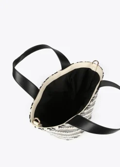 Bandolera tipo cesta efecto rafia