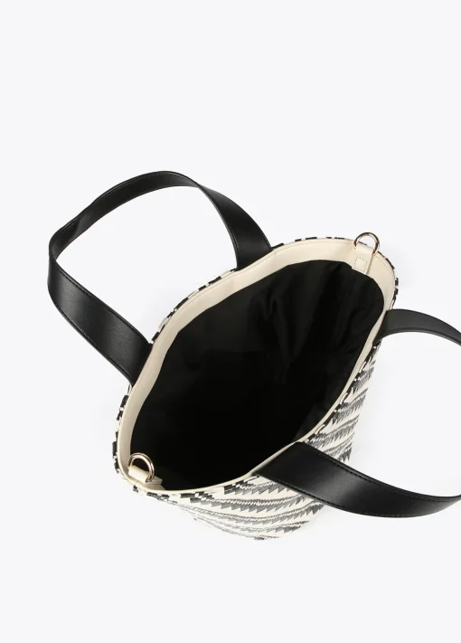 Bandolera tipo cesta efecto rafia