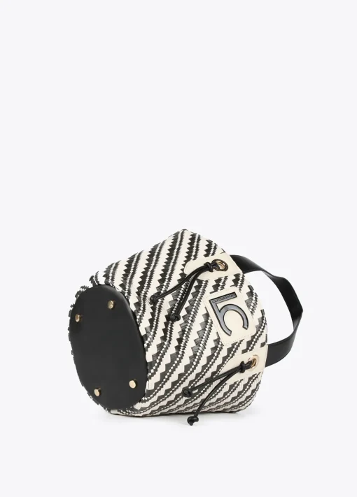 Bandolera tipo cesta efecto rafia