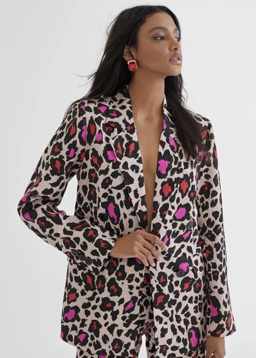 Blazer estampada animal