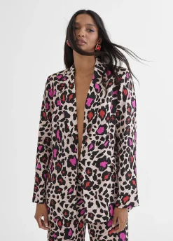 Blazer estampada animal