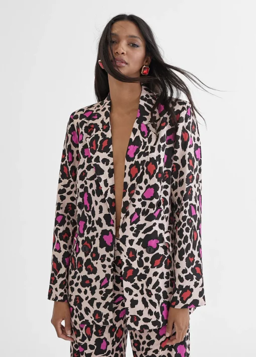 Blazer estampada animal