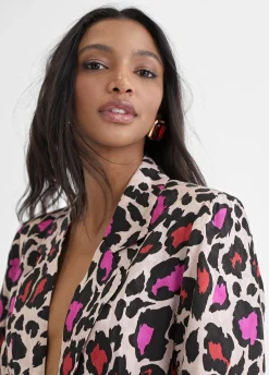Blazer estampada animal