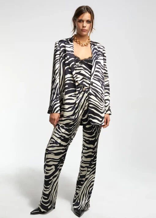 Blazer estampada cebra