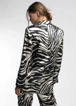 Blazer estampada cebra