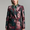 Blazer jacquard floral