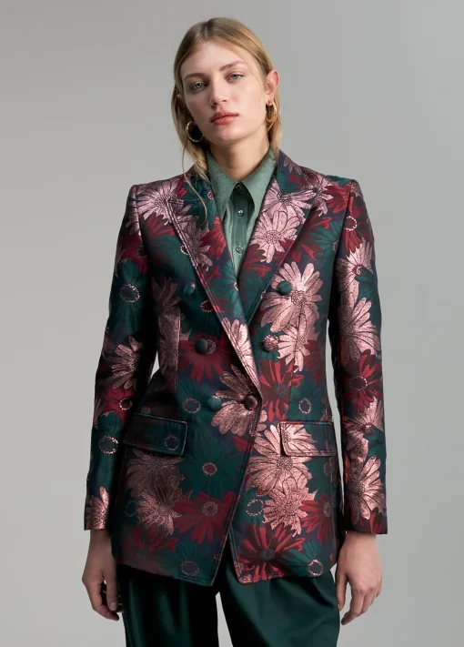 Blazer jacquard floral