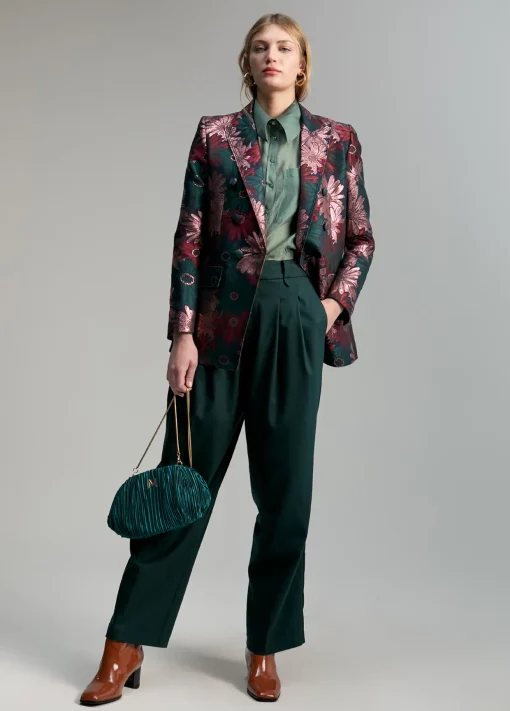 Blazer jacquard floral