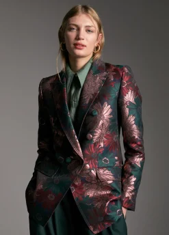 Blazer jacquard floral