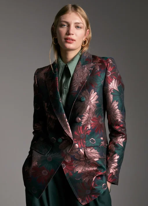 Blazer jacquard floral