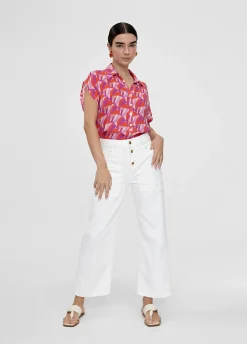 Blusa fluida estampada