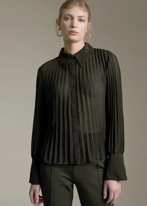 Blusa plisada