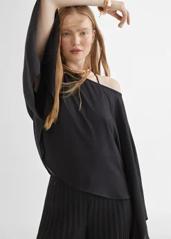 Blusa/capa satinada