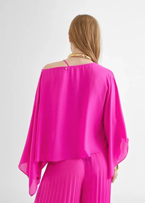 Blusa/capa satinada
