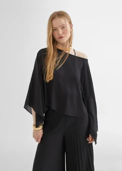 Blusa/capa satinada
