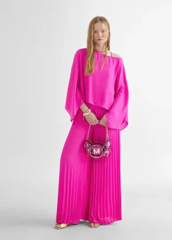 Blusa/capa satinada