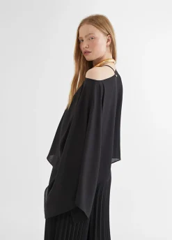 Blusa/capa satinada