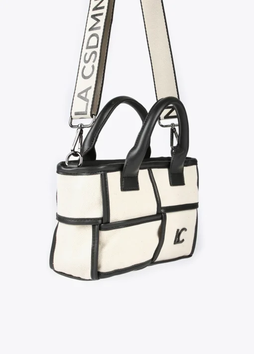 Bolso bandolera con detalles a contraste