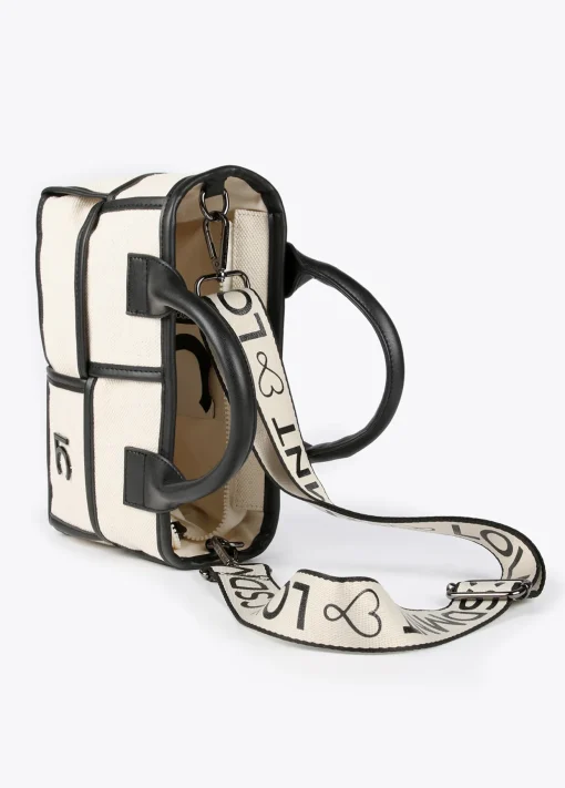 Bolso bandolera con detalles a contraste