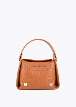 Bolso bandolera con logo grabado