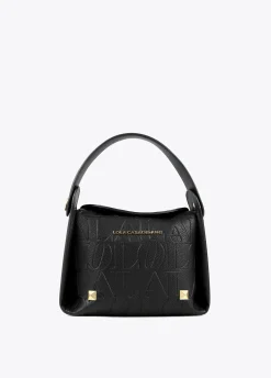Bolso bandolera con logo grabado