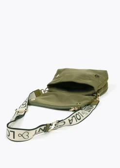 Bolso bandolera materiales combinados