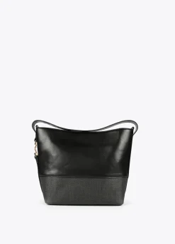 Bolso bandolera materiales combinados