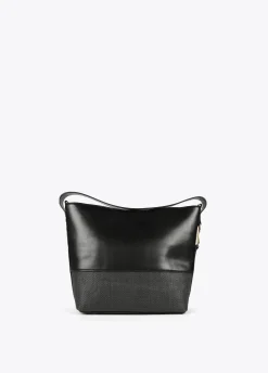 Bolso bandolera materiales combinados